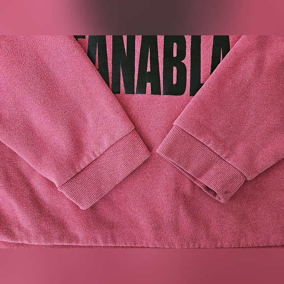 A New Day Cropped Turtleneck Pink Sweatshirt Italian Slang Street Funny Size XL - Picture 6 of 8